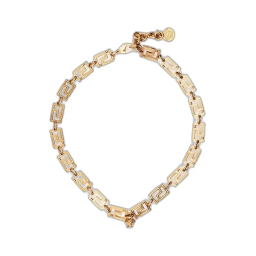 Versace Greca Detailed Lobster Claw-Fastened Necklace