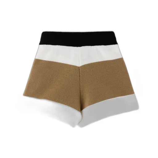 Logo-Patch Wool-Blend Shorts