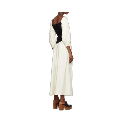 Long-Sleeved Contrasting Dress