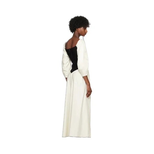 Long-Sleeved Contrasting Dress