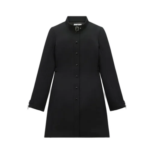 Buckle-Strap Twill Coat
