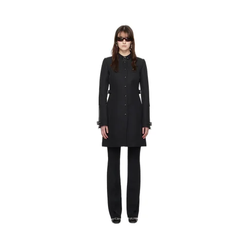 Buckle-Strap Twill Coat