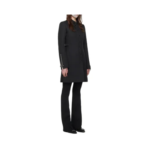 Buckle-Strap Twill Coat