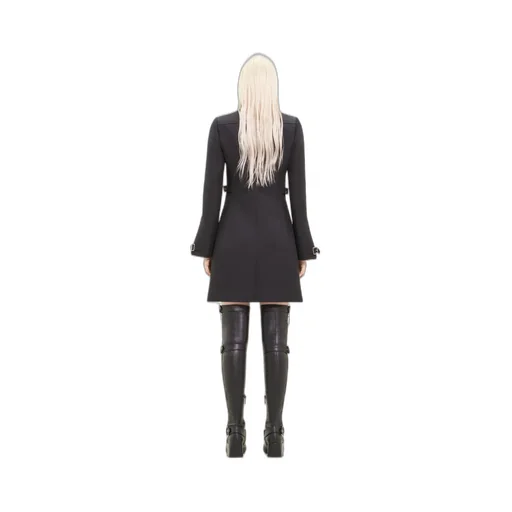 Buckle-Strap Twill Coat