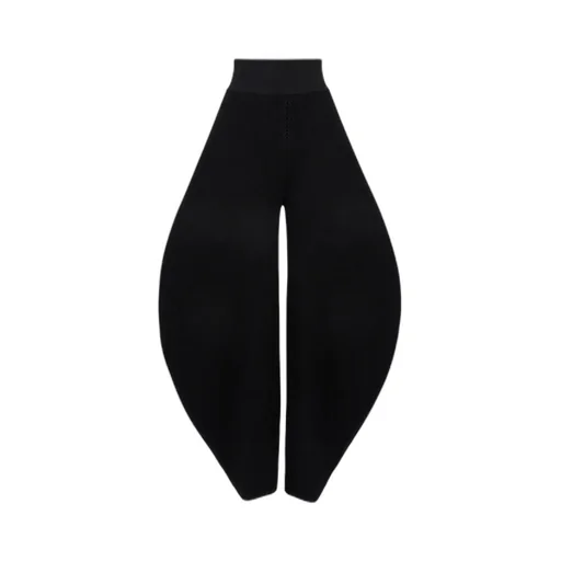 Circular Rib Knitted Casual Pants