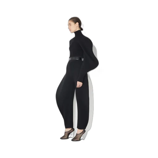 Circular Rib Knitted Casual Pants