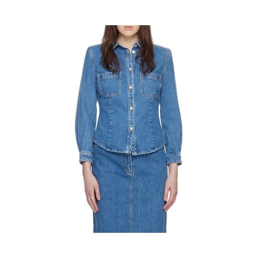 Long-Sleeved Denim Shirt