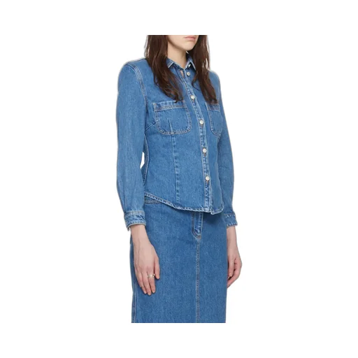 Long-Sleeved Denim Shirt