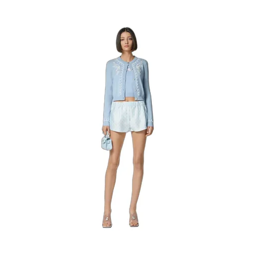 Bead-Embellished Knitted Top