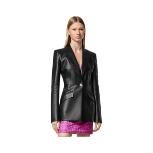 Versace Medusa Leather Blazer