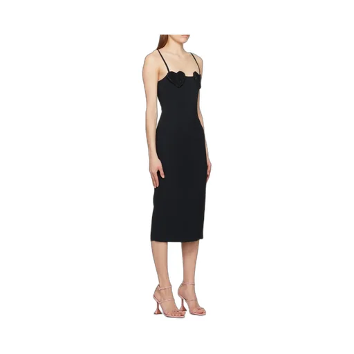 Blumarine Heart Rhinestone Embellished Slip Dress