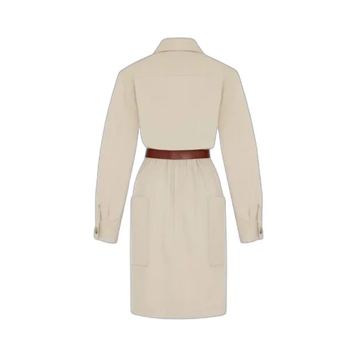 Saint Laurent Saharienne Belted Dress