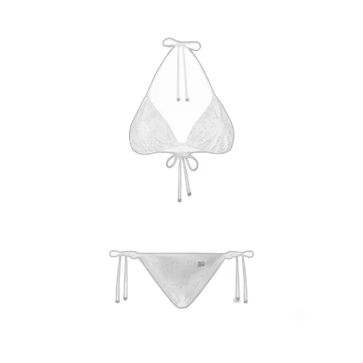 Dolce & Gabbana Broderie Anglaise Triangle Bikini