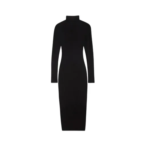 Isabel Marant Semi-Sheer High-Neck Long-Sleeved Dress