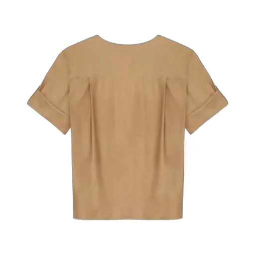 Saint Laurent Henley U-Neck Blouse