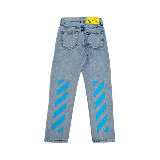Off-White Kids Diag-Stripe Printed Denim Jacket