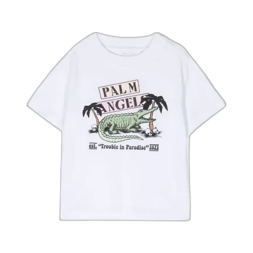 Palm Angels Kids Graphic Printed Crewneck T-Shirt