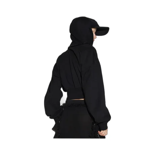 Dsquared2 Logo Printed Cropped Hoodie