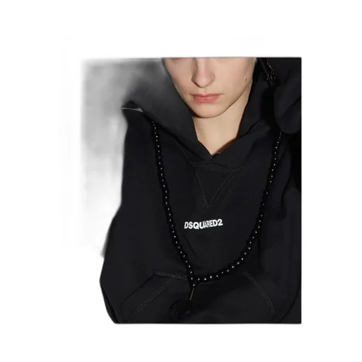 Dsquared2 Logo Printed Cropped Hoodie
