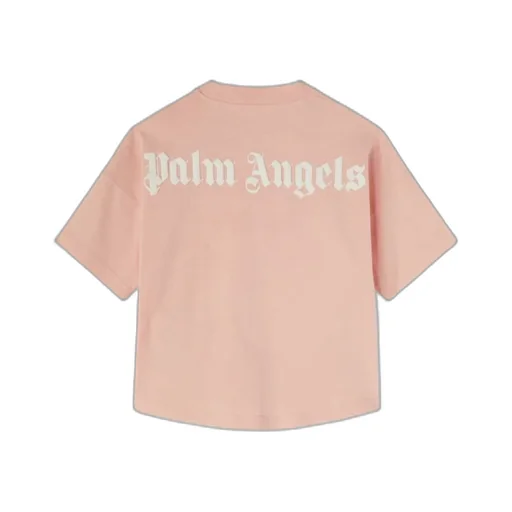 Palm Angels Kids Logo Printed Crewneck T-Shirt