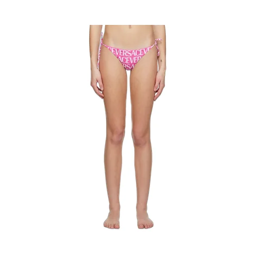 Logo-Print Tie-Fastening Bikini Bottoms