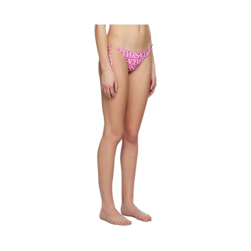 Logo-Print Tie-Fastening Bikini Bottoms