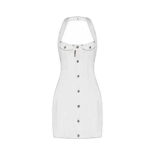 Dsquared2 Simona Halterneck Denim Mini Dress