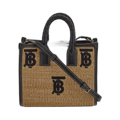 Burberry Monogram Embroidered Mini Freya Tote Bag