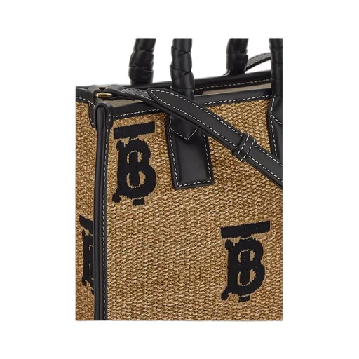 Burberry Monogram Embroidered Mini Freya Tote Bag