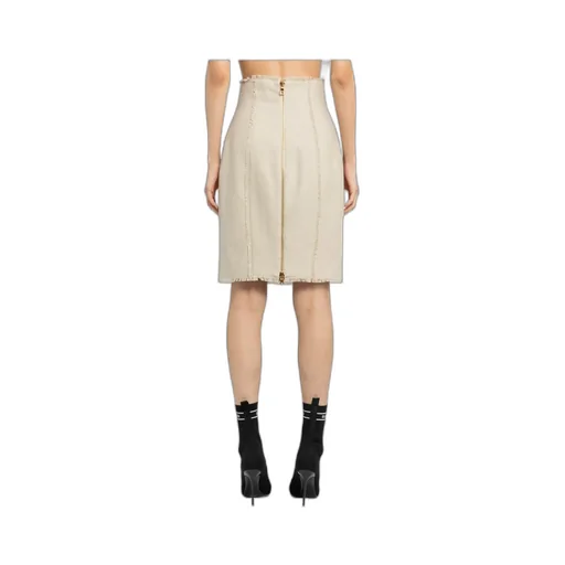 Balmain High-Waist Button-Detailed Midi Skirt