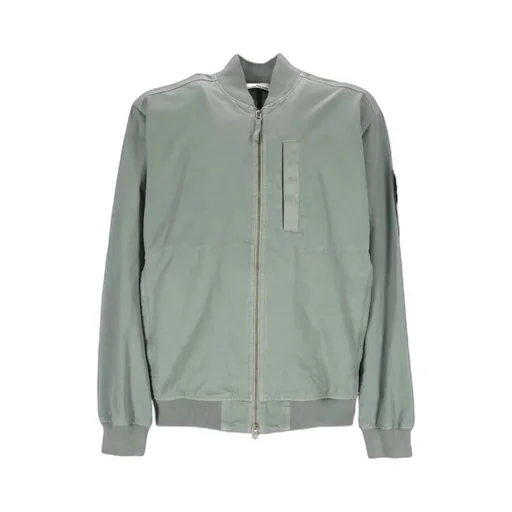 Stone Island Logo-Patch Zipped Bomber Jacket