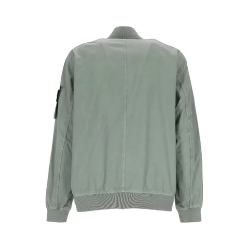 Stone Island Logo-Patch Zipped Bomber Jacket