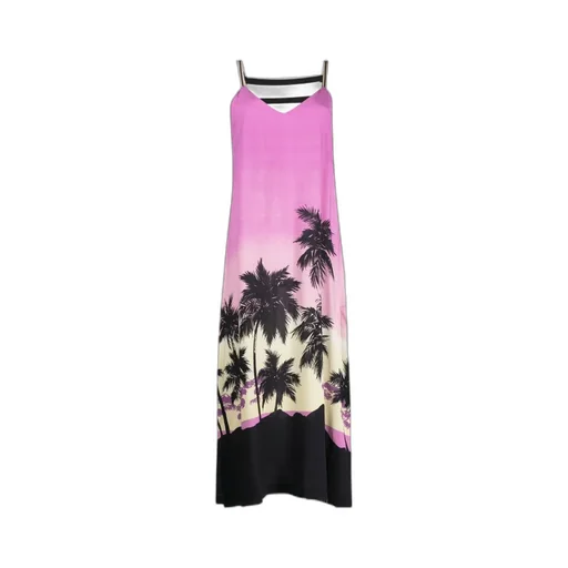 Palm Angels Sunset Graphic Printed Sleeveless Dress