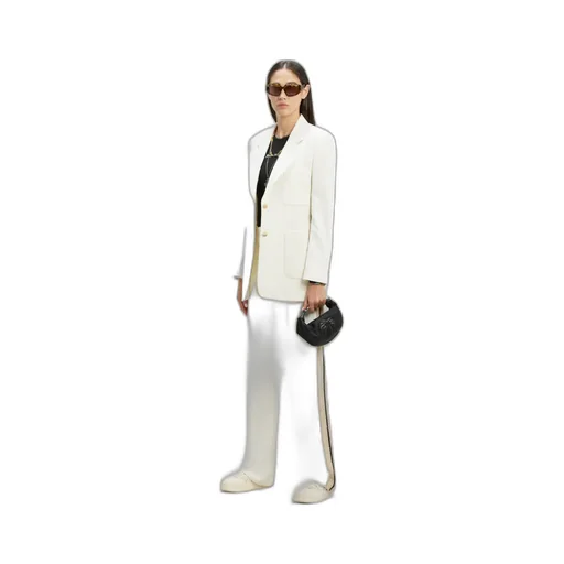 Palm Angels Knitted Tape High Rise Suit Pants