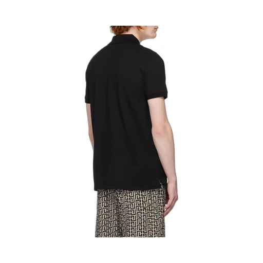 Embossed-Buttons Polo Shirt