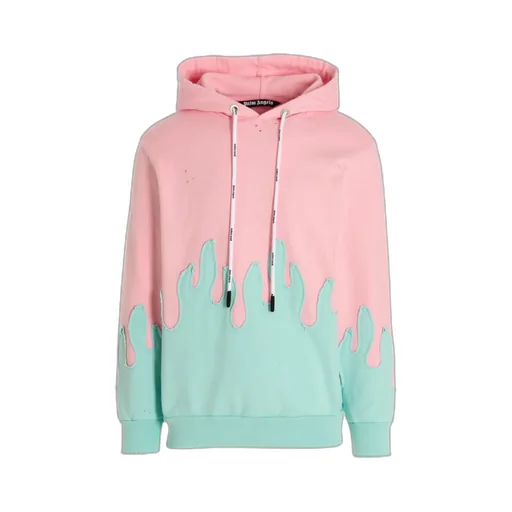 Palm Angels Layered Flames Long-Sleeved Hoodie