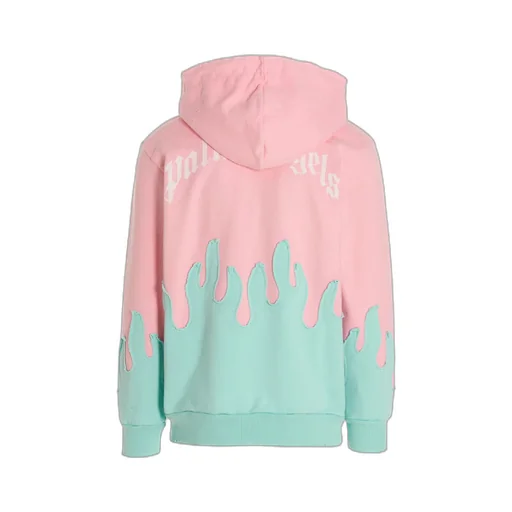 Palm Angels Layered Flames Long-Sleeved Hoodie