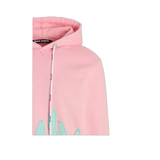 Palm Angels Layered Flames Long-Sleeved Hoodie