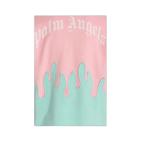 Palm Angels Layered Flames Long-Sleeved Hoodie