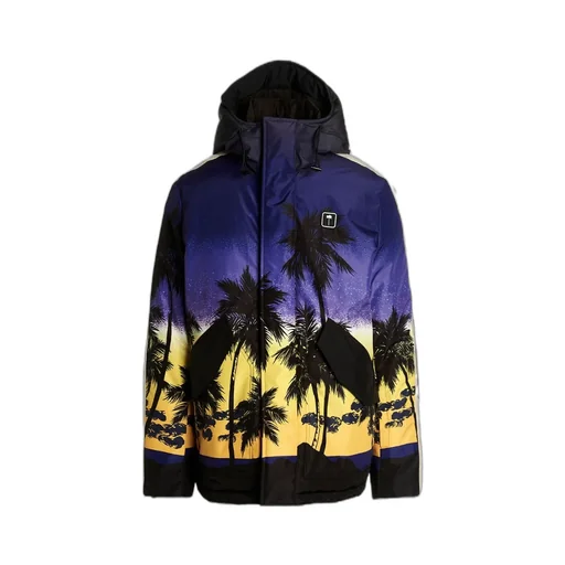 Sunset-Print Hooded Jacket