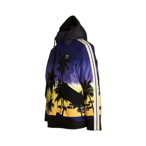 Sunset-Print Hooded Jacket