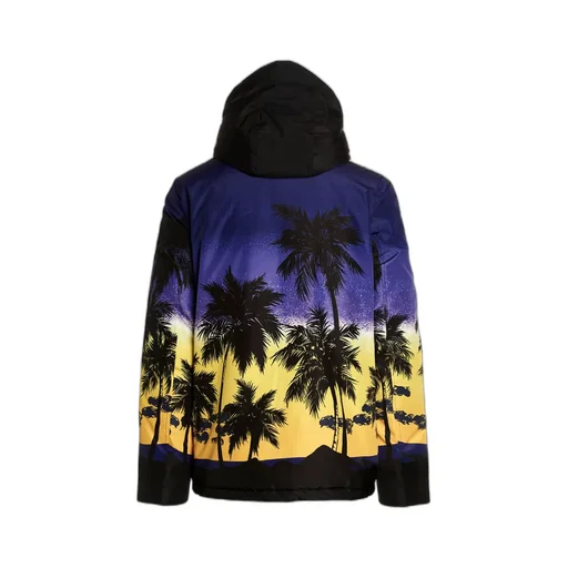 Sunset-Print Hooded Jacket