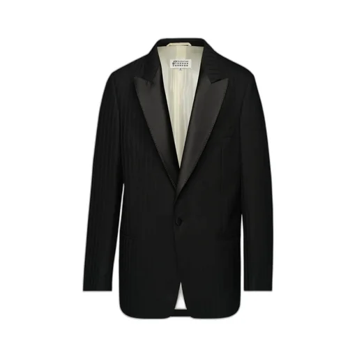 Maison Margiela Striped-Effect Oversize Tuxedo Blazer