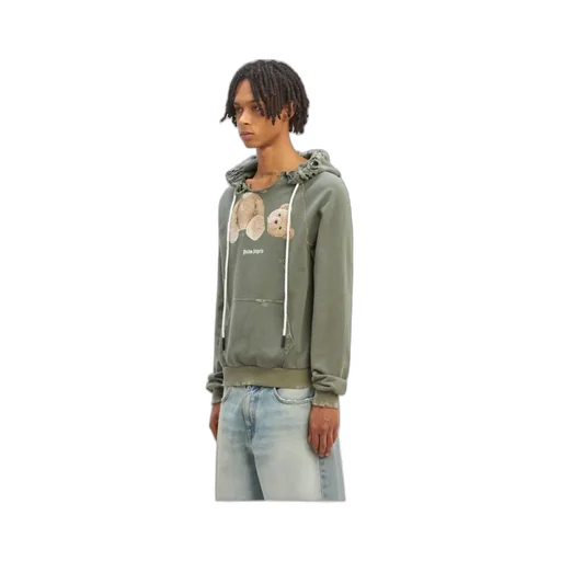 Palm Angels Logo Printed Drawstring Hoodie