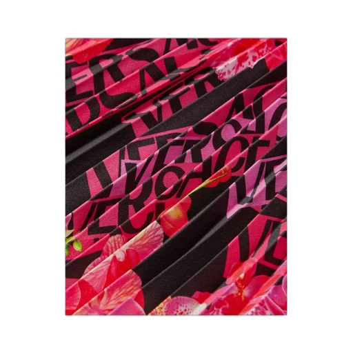 Versace Floral Printed Asymmetric Pleated Skirt