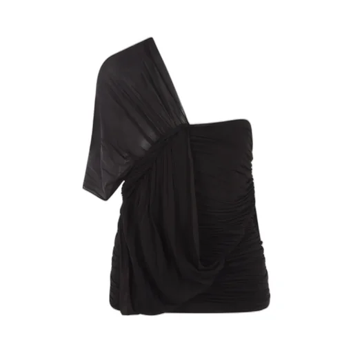 Rick Owens Draped One-Shoulder Mini Dress
