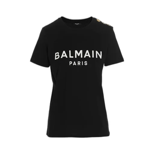 Balmain Logo Printed Crewneck T-Shirt