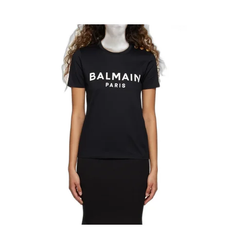 Balmain Logo Printed Crewneck T-Shirt