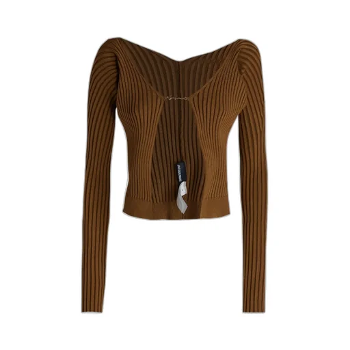 Ribbed-Knit Open-Front Cardigan