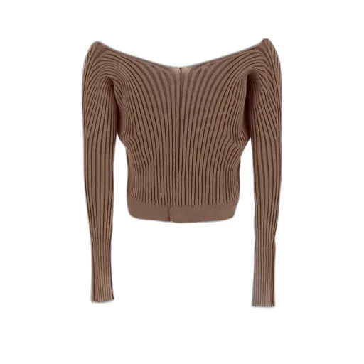 Ribbed-Knit Open-Front Cardigan